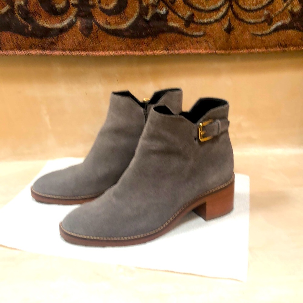 Cole Haan gray suede boots